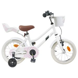 vidaXL Kids Bike 14 Inches for 3-5 Years Old White