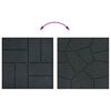 vidaXL Stepping Stone 6 pcs Black 40.5 x 40.5 x 2 cm Rubber