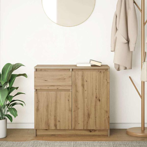 vidaXL Sideboard with Drawer Artisan Oak 71x35x65 cm Engineered Wood