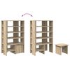 vidaXL Shoe Cabinet with Shelf 2 pcs Sonoma Oak Engineered Wood