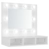 vidaXL Mirror Cabinet with LED White 60x31,5x62 cm