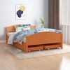 vidaXL Bed Frame without Mattress Honey Brown Solid Wood 140x200 cm (322039+2x321987)