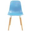 vidaXL Dining Chairs 2 pcs Blue Plastic