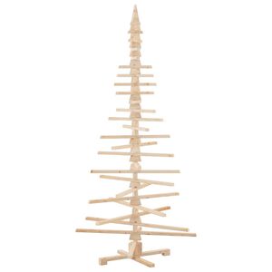 vidaXL Wooden Christmas Tree for Decoration 210 cm Solid Wood Pine