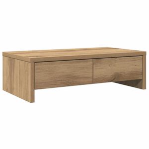 vidaXL Monitor Stand with Drawers Artisian Oak 50x27x15 cm Engineered Wood