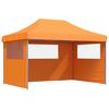 vidaXL Party Tent Folding Orange 279 x 410 x 315 cm Oxford Fabric