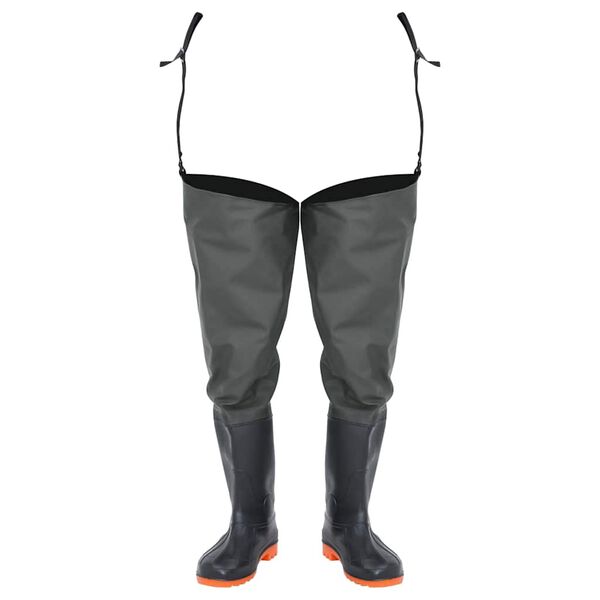 vidaXL Hip Waders Dark Green Size 46