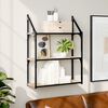 vidaXL 3-Tier Wall Shelf Sonoma Oak 60x21x78.5 cm Engineered Wood