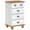 vidaXL Chest of Drawer ASKIM White 45.8 x 40 x 79 cm Solid Pine Wood