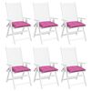 vidaXL Chair Cushions 6 pcs Pink 40x40x7 cm Fabric