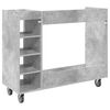 vidaXL Golf Cabinet with Wheel Plain Concrete Grey 120 x 45 x 98 cm