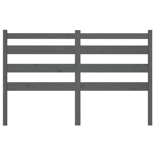 vidaXL Bed Headboard Grey 166x4x100 cm Solid Wood Pine