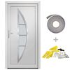 vidaXL Front Door White 98x200 cm PVC