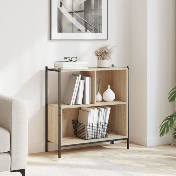 vidaXL Bookcase Sonoma Oak 72x28x77.5 cm Engineered Wood