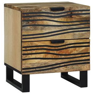 vidaXL Bedside Cabinet Brown 40 x 33 x 46 cm Solid Acacia wood
