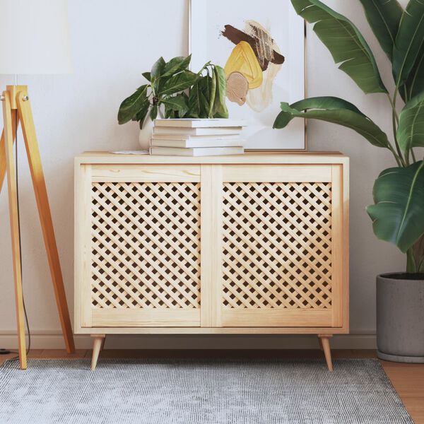 vidaXL Cabinet Doors Lattice Design 2 pcs 49.5x61.5 cm Solid Wood Pine