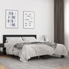 vidaXL Bed Frame without Mattress Black 150x200 cm King Size