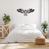 Homemania Wall Decoration Eagle 100x44 cm Steel Black