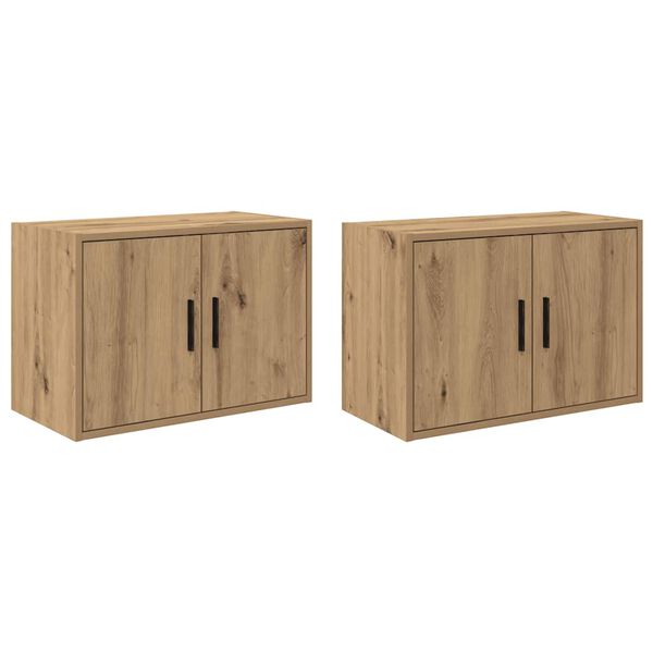 vidaXL Garage Wall Cabinets 2 pcs Artisan Oak Engineered Wood