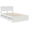 vidaXL Bed Frame with Headboard White 120 x 200 cm Solid Pine Wood