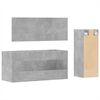 vidaXL 3 Piece Bathroom Furniture Set Concrete Grey Engineered Wood
