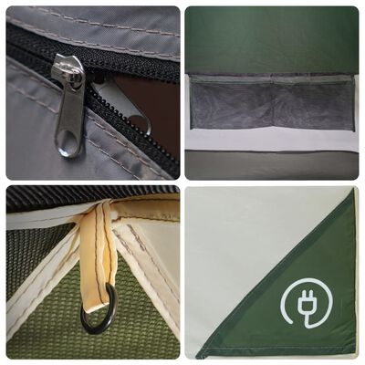 vidaXL Camping Tent Dome 6-Person Green Waterproof