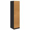 vidaXL Wardrobe with Shelf Black oak 50 x 50 x 200 cm Engineered wood