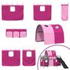 vidaXL Kids'Loft Bed Frame Black and Pink 74.5 x 190 cm Metal