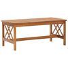 vidaXL Coffee Table | Brown | Solid Acacia wood | Medium | Decorative Inlays