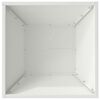 vidaXL Garden Planter White 40 x 40 x 15 cm Cold-rolled Steel