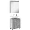 vidaXL Bathroom Furniture Set TULUM Grey Sonoma Engineered Wood
