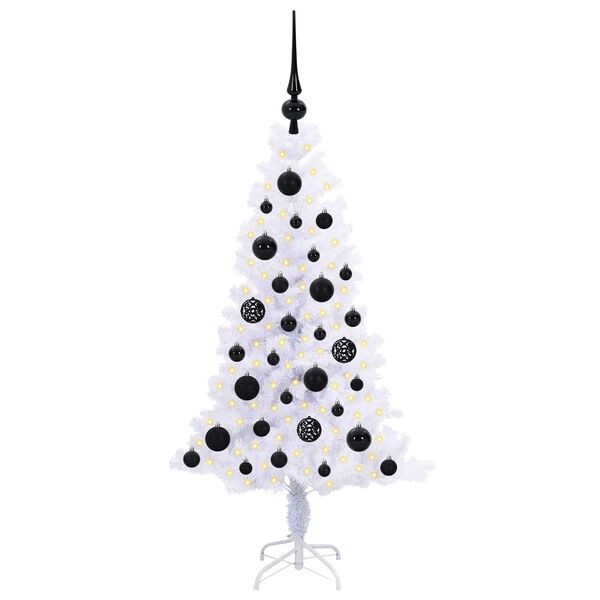vidaXL Artificial Christmas Tree with Stand White 120 cm PVC and Steel