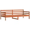 vidaXL Day Bed with Headboard Wax Brown Solid Pine Wood