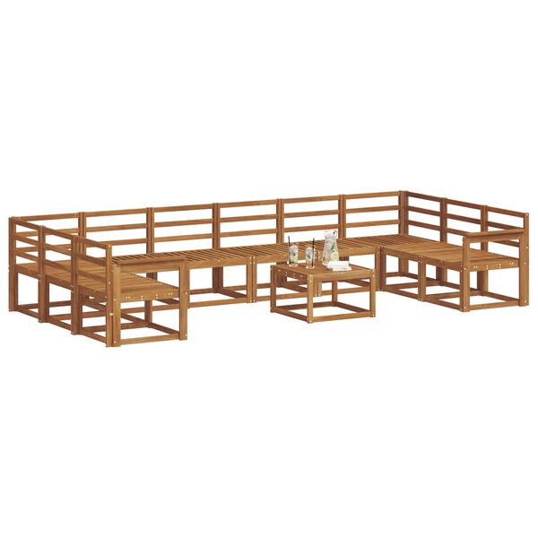 vidaXL Outdoor Sofa Set 11 pcs Natural Solid Acacia Wood