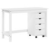 vidaXL Desk Cabinet Set 2 pcs White Solid Pine Wood