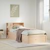 vidaXL Bed Frame without Mattress 75x190 cm Small Single Solid Wood Pine