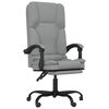 vidaXL Massage Reclining Office Chair Light Grey Fabric