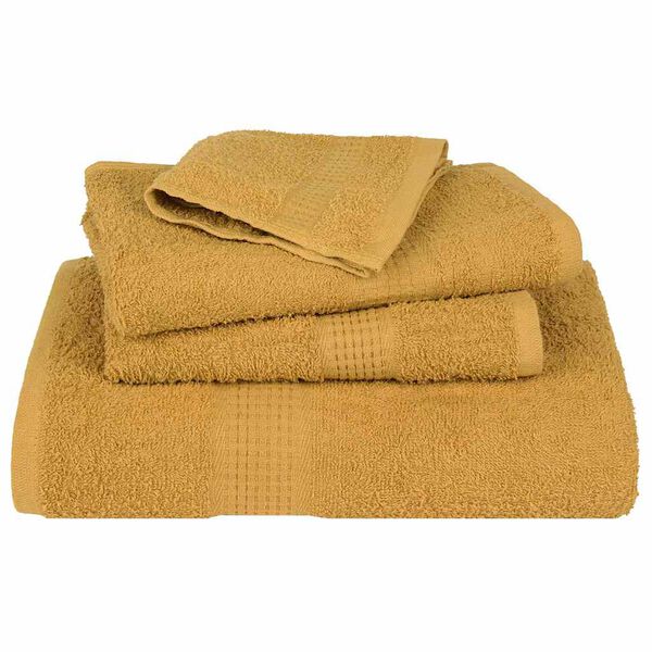 vidaXL 12 Piece Towel Set "FROGN" Gold 360 gsm