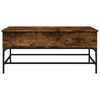 vidaXL Coffee Table Smoked Oak 100x50x45 cm Engineered Wood and Metal