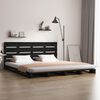 vidaXL Bed Frame without Mattress Black 140x190 cm Solid Wood Pine