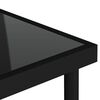 vidaXL Outdoor Dining Table Black 80x80x72 cm Glass and Steel