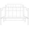 vidaXL Metal Bed Frame without Mattress with Footboard White 107x203cm