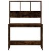 vidaXL Desk with Shelves Smoked Oak 102x45x148 cm Engineered Wood
