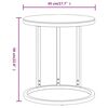 vidaXL Side Table Gold and Transparent 45 cm Tempered Glass