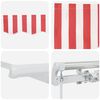 vidaXL Retractable Awning Manual Red and White 300 x 250 cm