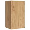 vidaXL Bathroom Wall Cabinet with Door FLORO Wax Brown 35 x 30 x 60 cm