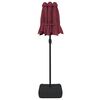 vidaXL Double-Head Garden Parasol with LEDs Bordeaux Red 316x145 cm