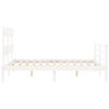 vidaXL Bed Frame without Mattress White Small Double Solid Wood