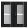 vidaXL Kitchen Wall Cabinet with Glass Door Lucca Black Engineered Wood