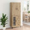 vidaXL Highboard Artisan Oak 69.5 x 34 x 180 cm Engineered Wood